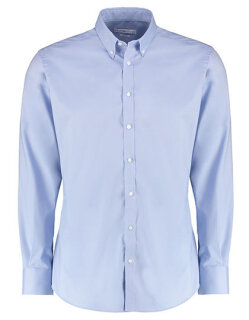 Men&acute;s Slim Fit Stretch Oxford Shirt Long Sleeve, Kustom Kit KK182 // K182