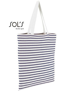Striped Jersey Shopping Bag Luna, SOL&acute;S Bags 02097 // LB02097