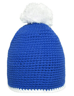 Pompon Hat With Contrast Stripe, Myrtle beach MB7964 // MB7964