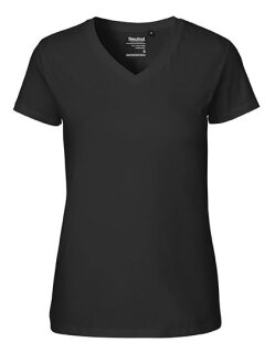 Ladies&acute; V-Neck T-Shirt, Neutral O81005 // NE81005