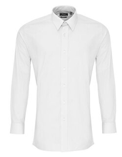 Men&acute;s Long Sleeve Fitted Poplin Shirt, Premier Workwear PR204 // PW204