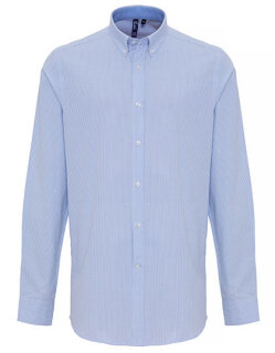 Men&acute;s Cotton Rich Oxford Stripes Shirt, Premier Workwear PR238 // PW238