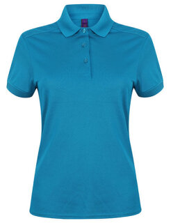 Ladies&acute; Slim Fit Stretch Polo Shirt + Wicking Finish, Henbury H461 // W461