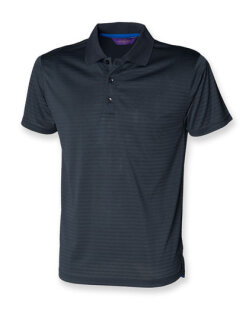 Coolplus&reg; Textured Stripe Polo Shirt, Henbury H473 // W473