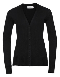 Ladies&acute;&nbsp;V-Neck Knitted Cardigan, Russell Collection R-715F-0 // Z715F
