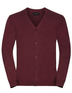 Men&acute;s V-Neck Knitted Cardigan, Russell Collection R-715M-0 // Z715M