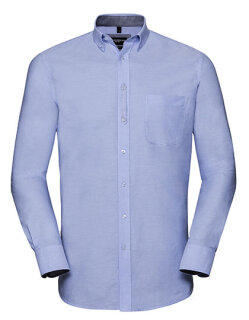 Men&acute;s Long Sleeve Tailored Washed Oxford Shirt, Russell Collection R-920M-0 // Z920