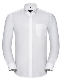 Men&acute;s Long Sleeve Tailored Button-Down Oxford Shirt, Russell Collection R-928M-0 // Z928