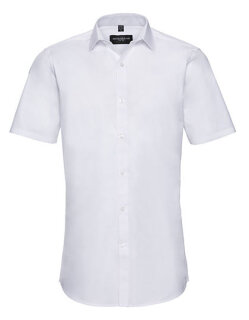 Men&acute;s Short Sleeve Fitted Ultimate Stretch Shirt, Russell Collection R-961M-0 // Z961