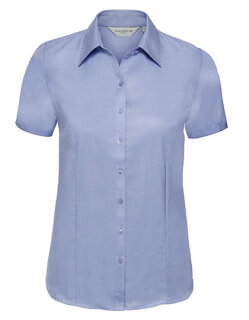 Ladies&acute; Short Sleeve Tailored Herringbone Shirt, Russell Collection R-963F-0 // Z963F