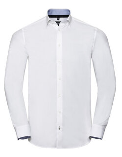 Men&acute;s Long Sleeve Tailored Contrast Ultimate Stretch Shirt&nbsp;, Russell Collection R-966M-0 // Z966