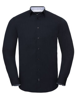 Men&acute;s Long Sleeve Tailored Contrast Ultimate Stretch Shirt&nbsp;, Russell Collection R-966M-0 // Z966