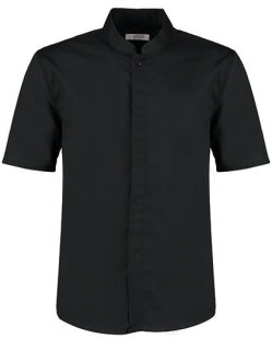 Men&acute;s Tailored Fit Mandarin Collar Shirt Short Sleeve, Bargear KK122 // K122