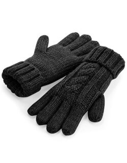 Cable Knit Melange Gloves, Beechfield B497 // CB497