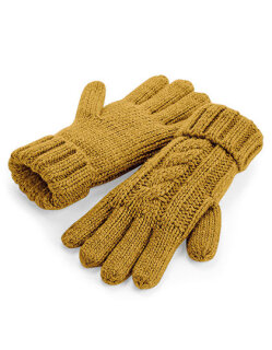 Cable Knit Melange Gloves, Beechfield B497 // CB497