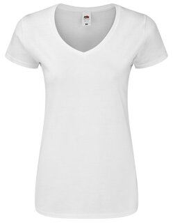 Ladies&acute; Iconic 150 V Neck T, Fruit of the Loom 61-444-0 // F274