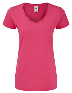 Ladies&acute; Iconic 150 V Neck T, Fruit of the Loom 61-444-0 // F274