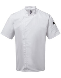 Chef&acute;s Zip-Close Short Sleeve Jacket, Premier Workwear PR906 // PW906