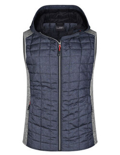 Ladies&acute; Knitted Hybrid Vest, James&amp;Nicholson JN767 // JN767