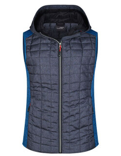Ladies&acute; Knitted Hybrid Vest, James&amp;Nicholson JN767 // JN767