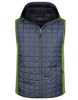 Men&acute;s Knitted Hybrid Vest, James&amp;Nicholson JN768 // JN768