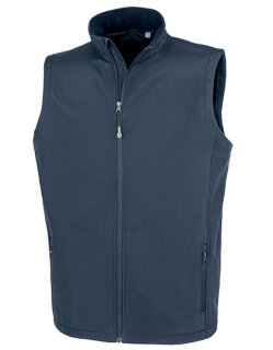 Men&acute;s Recycled 2-Layer Printable Softshell Bodywarmer, Result Genuine Recycled R902M // RT902