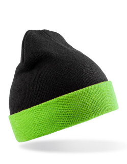 Recycled Black Compass Beanie, Result Genuine Recycled RC930X // RT930