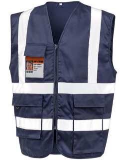 Heavy Duty Polycotton Security Vest, Result Safe-Guard R477X // RT477