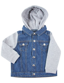 Denim Jacket With Fleece Hood And Sleeves, Larkwood LW750 // LW750