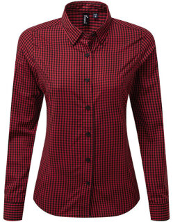 Women&acute;s Maxton Check Long Sleeve Shirt, Premier Workwear PR352 // PW352