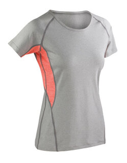 Women&acute;s Fitness Tech Panel Marl T-Shirt, SPIRO S270F // RT270F