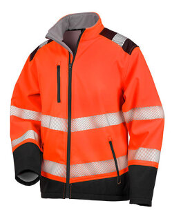 Printable Ripstop Safety Softshell Jacket, Result Safe-Guard R476X // RT476